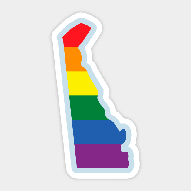 Delaware Pride Shirt Sticker by FiftyStatesOfGay